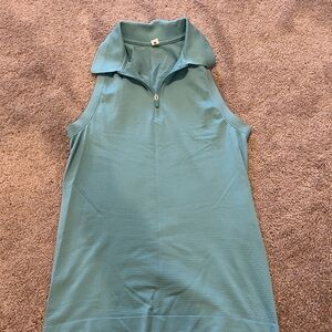 Lululemon Sleeveless Zip Polo Top